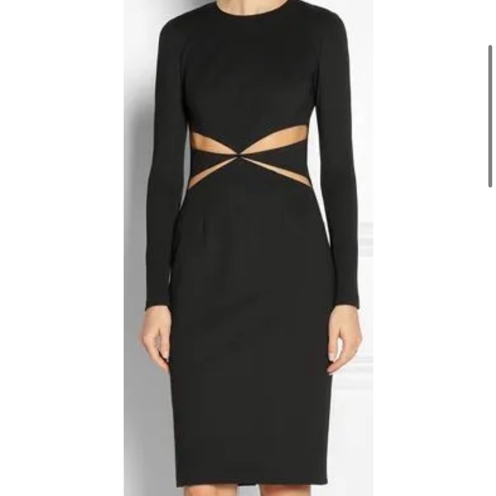 Cushnie Et Ochs Black Cut Out Waist Dress